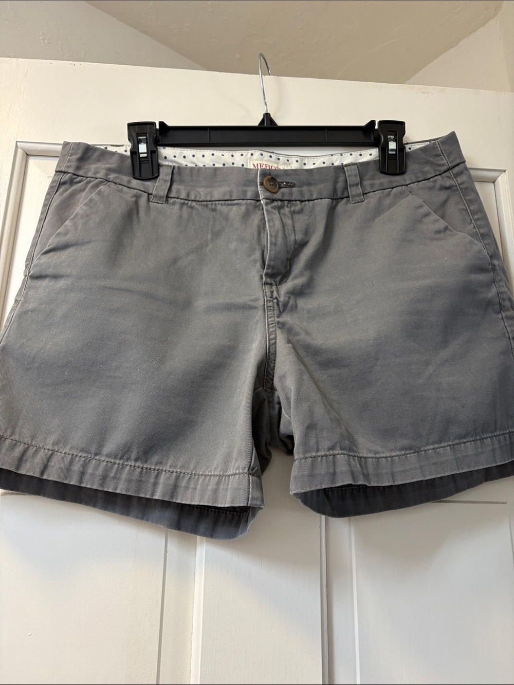 Merona Gray Cotton Blend Women's Chino Shorts